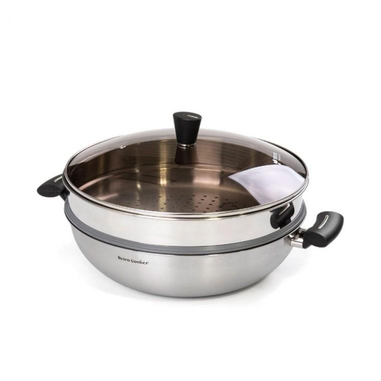 국산 스텐 전골 냄비 찜냄비 28cm 인덕션 겸용