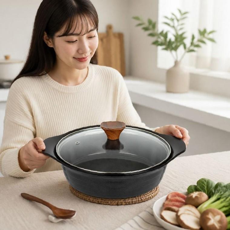 통주물 전골냄비 세라믹 인덕션 가스레인지 호환 찌개