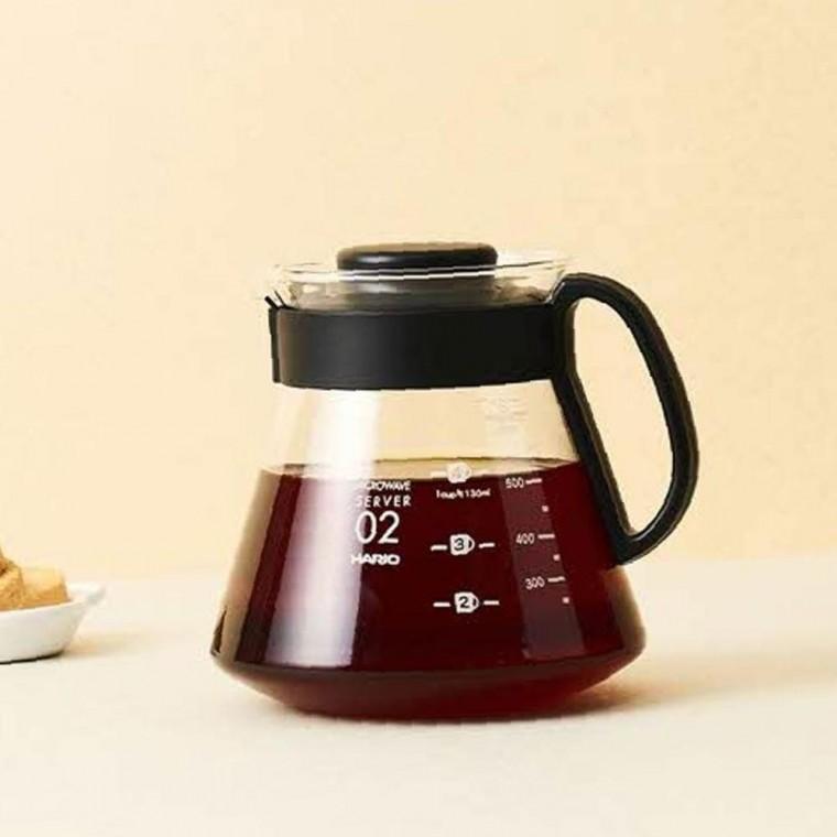 하리오 정갈한 블랙서버 600ml 커피서버 드립서버 유리주전자