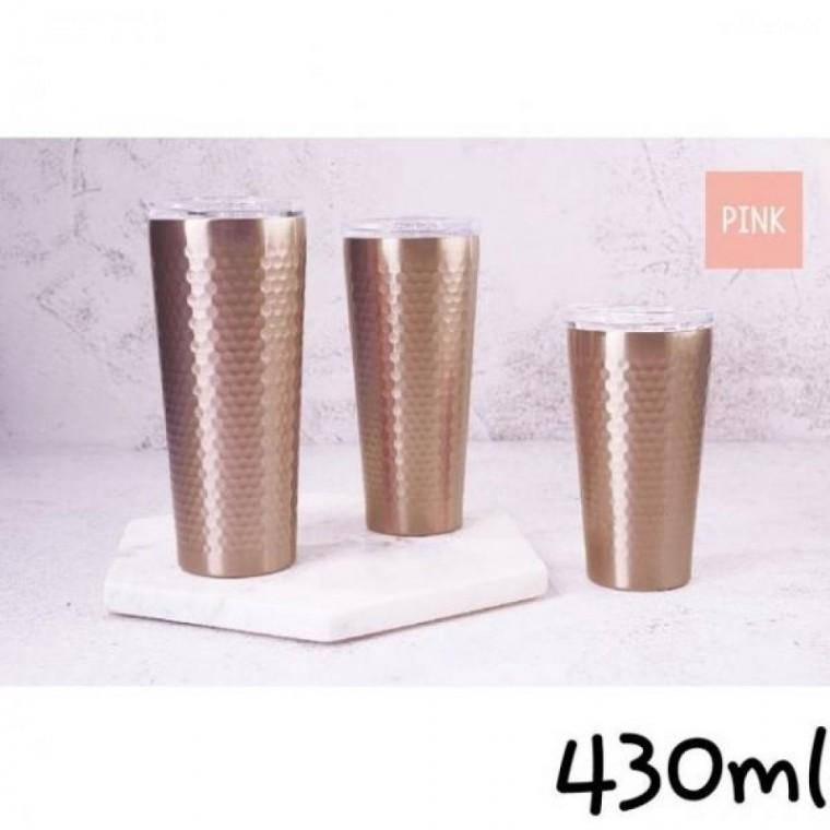 이중진공 텀블러 스텐 보온 허니 핑크 보냉 430ml