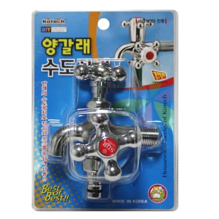 세탁실수도꼭지 두갈래수도꼭지 수도꼭지교체 수도꼭지 메탈 15mm