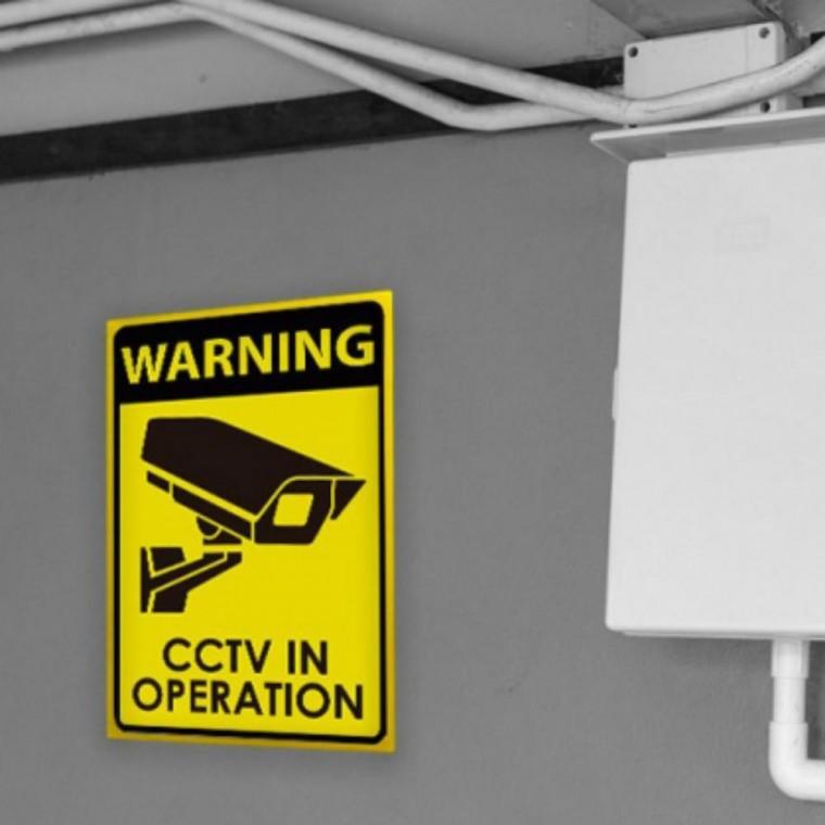 CCTV 대형 벽부착 경고안내 표지판