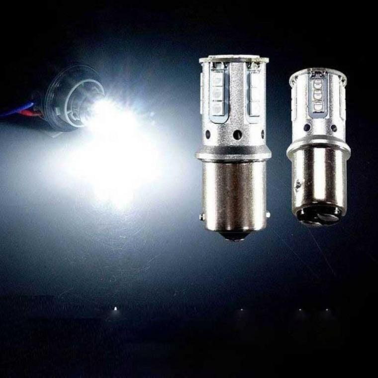 S25 싱글 더블 LED 전구 화이트 12V 24V 겸용 미등