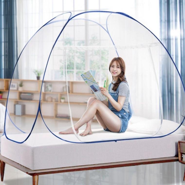 원터치 모기장 텐트 야외 침대 거실 방충망 초간단 피크닉 캠핑 벌레차단
