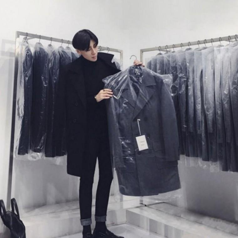 세탁소 옷걸이 코트 패딩 봉투 비닐 옷 커버 100장