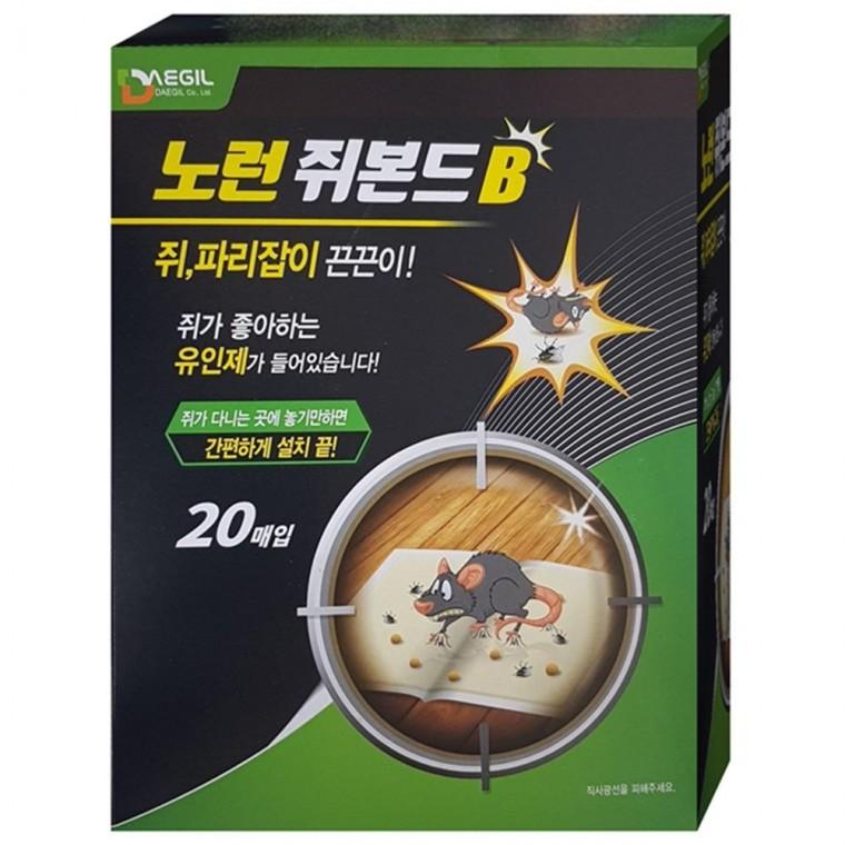 파리끈끈이 쥐덫 초강력 20매 끈끈이 살충제 쥐잡기 노런쥐끈끈이 쥐약