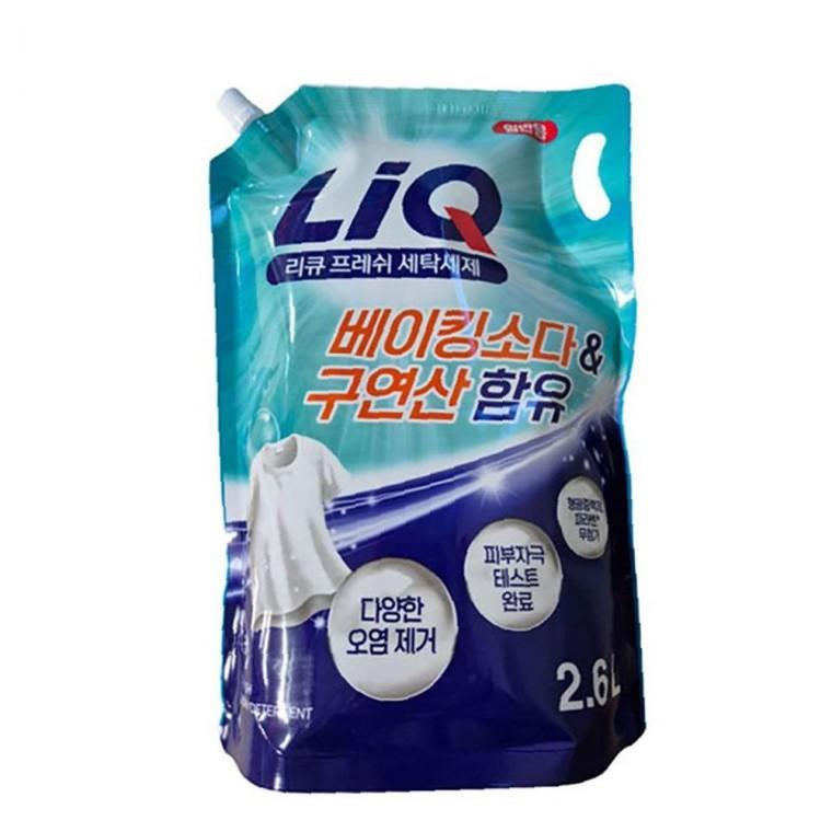 베이킹소다+구연산 세탁세제 프레쉬 액체 세제 리필형 2.6L