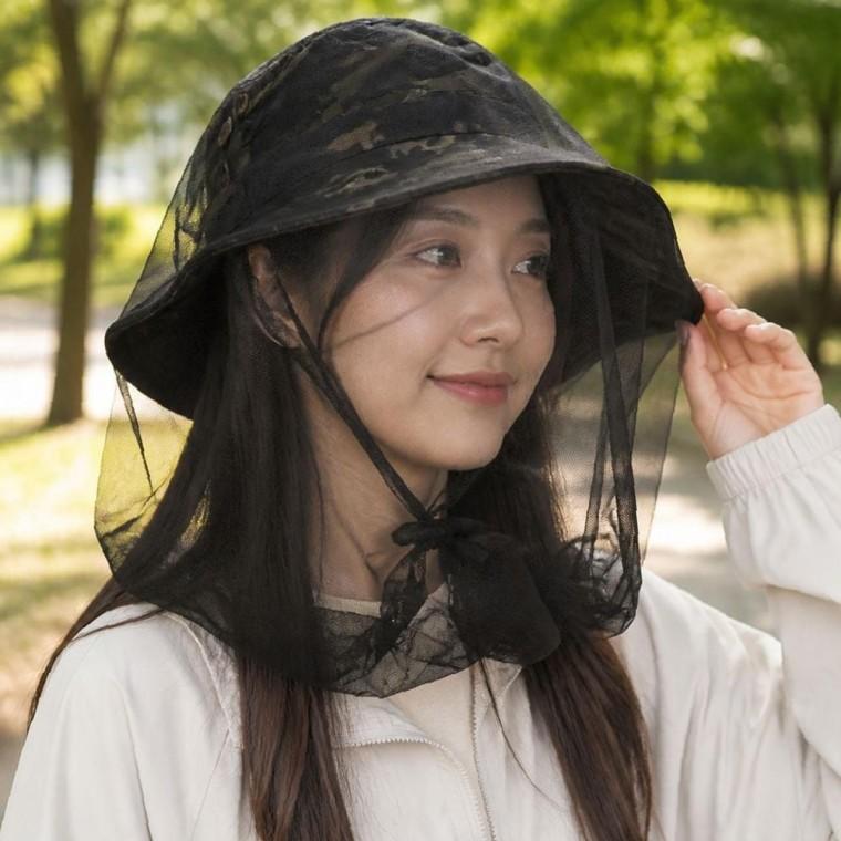해충 차단 야외 방충망 덮개 모기 보호막 모자 5P
