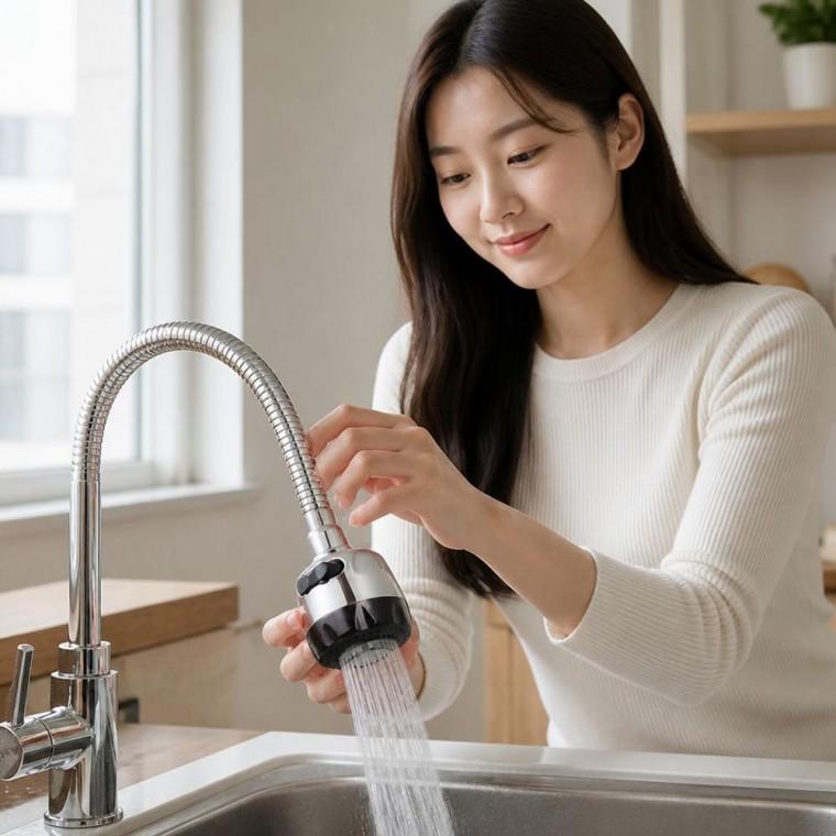 주방 싱크대 자바라 수전 헤드 교체용 코브라 연장 호스