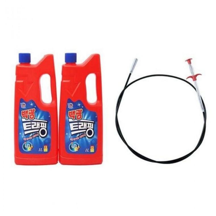 파워 트래펑 1L 1+1+ 가제트팔 배수구 뚫어뻥 세트