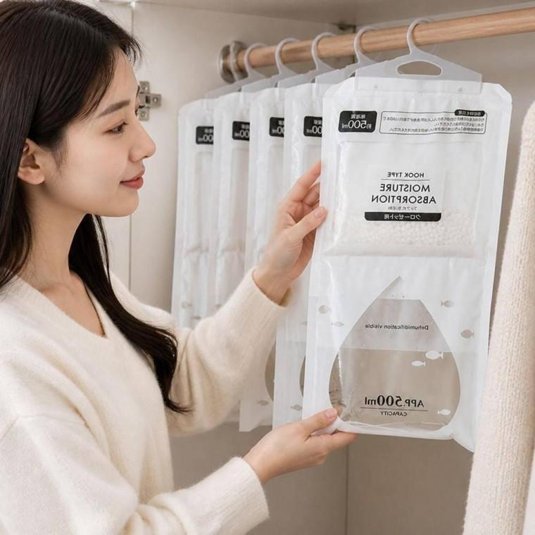 500ML 걸이형 습기제거제 10매 제습팩 옷장 제습제 실내용