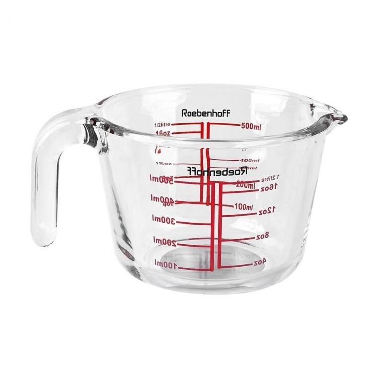 투명 내열유리 비커 깔끔핏 비이커 요리 베이킹 이유식 계량컵 500ml