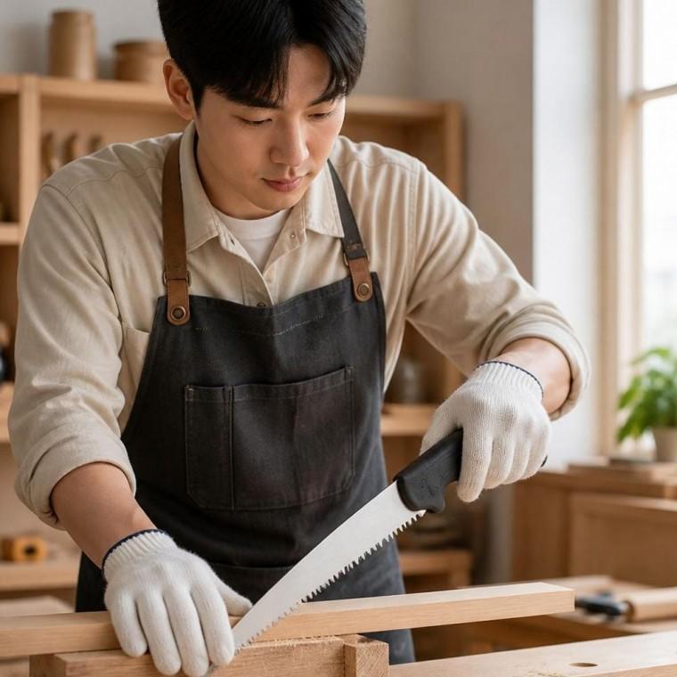 대건 탄소공구강 접이식 목공톱 원예 가지치기 전지톱