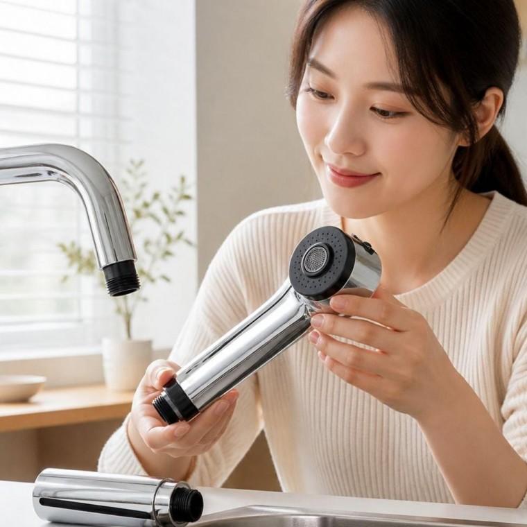 주방 싱크대 수전 교체용 헤드 원홀 샤워기 부품 분사기