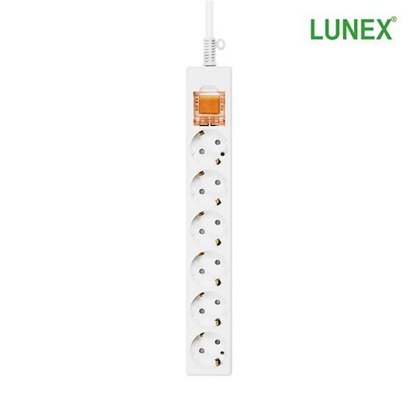 6구 메인스위치 멀티탭 SHM-16A6 LUNEX-S 4.5m 백색