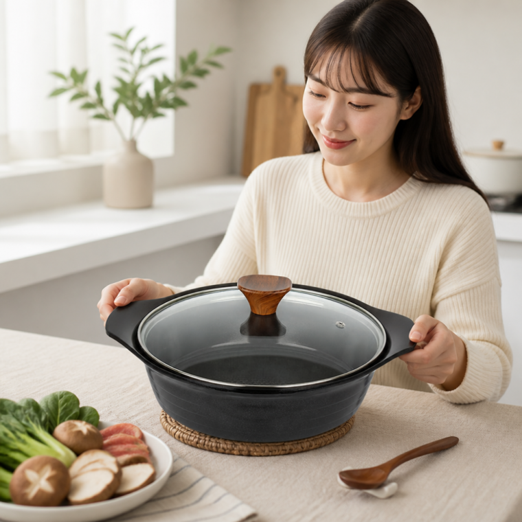 통주물 전골냄비 세라믹 인덕션 가스레인지 호환 조리기구