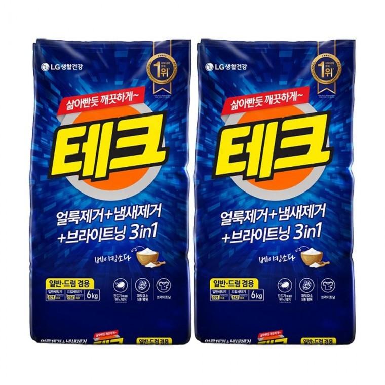 테크 6kg+6kg 베이킹파우더 세탁세제 분말세제