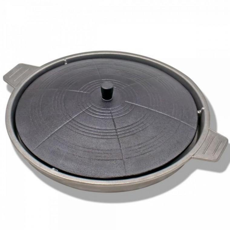 솥뚜껑구이 무쇠 가마솥 고기불판 30cm 대형 캠핑 숯불 직화 구이판