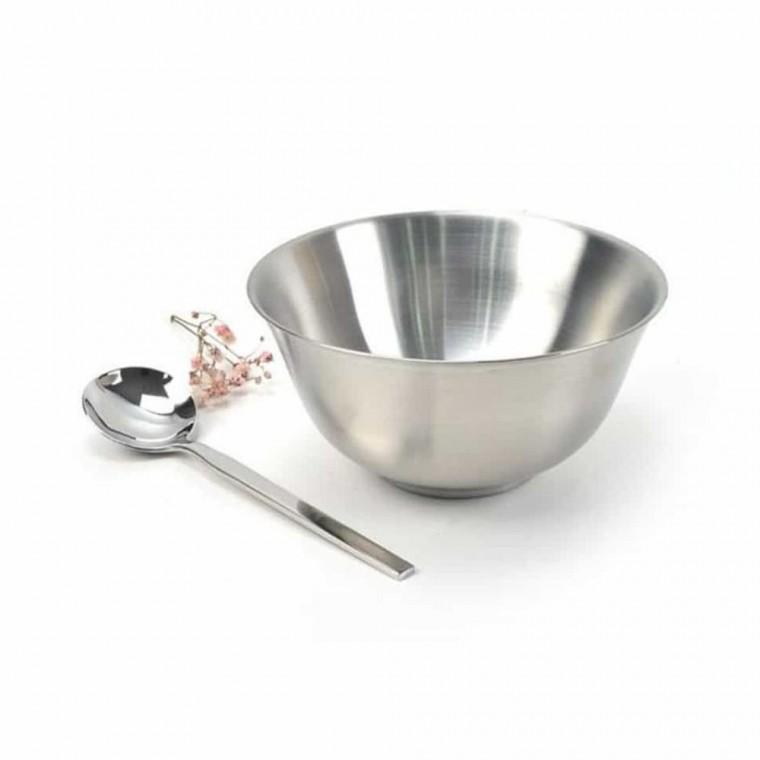 스텐이중 빙수볼 위생 5호 빙수그릇 시리얼그릇 디저트볼