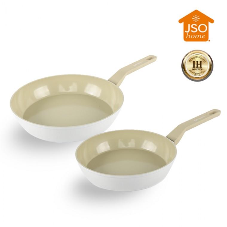 JSO HOME 세라믹 PG 인덕션 프라이팬 24cm + 프라이팬 28cm
