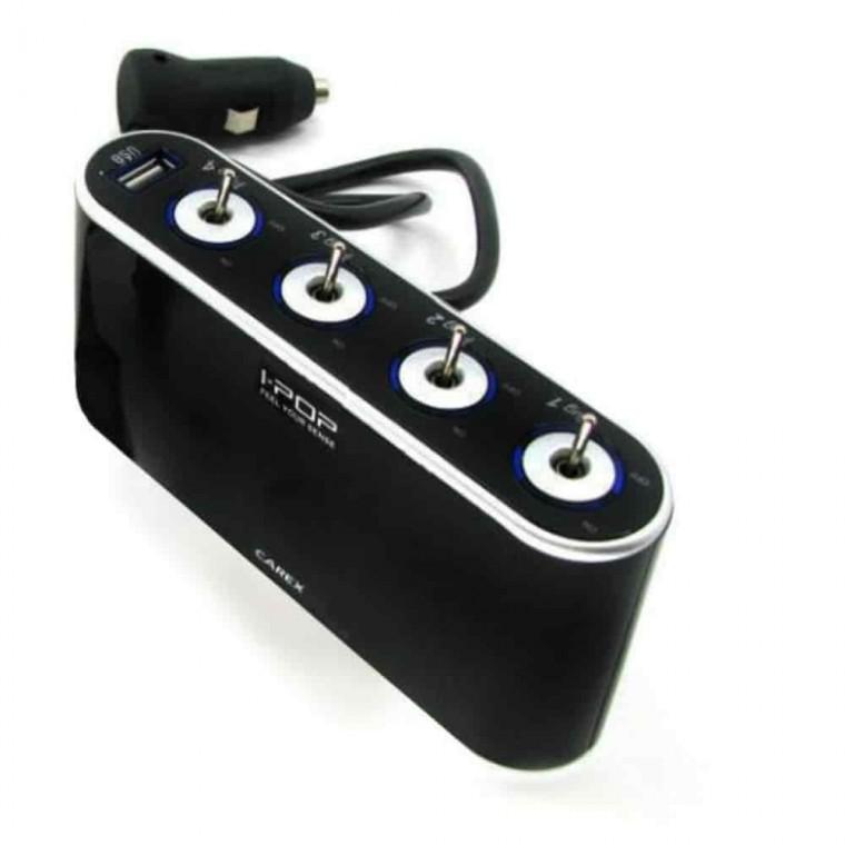 차량용멀티소켓 4구시거잭 자동차소켓 차량소켓 USB 4구