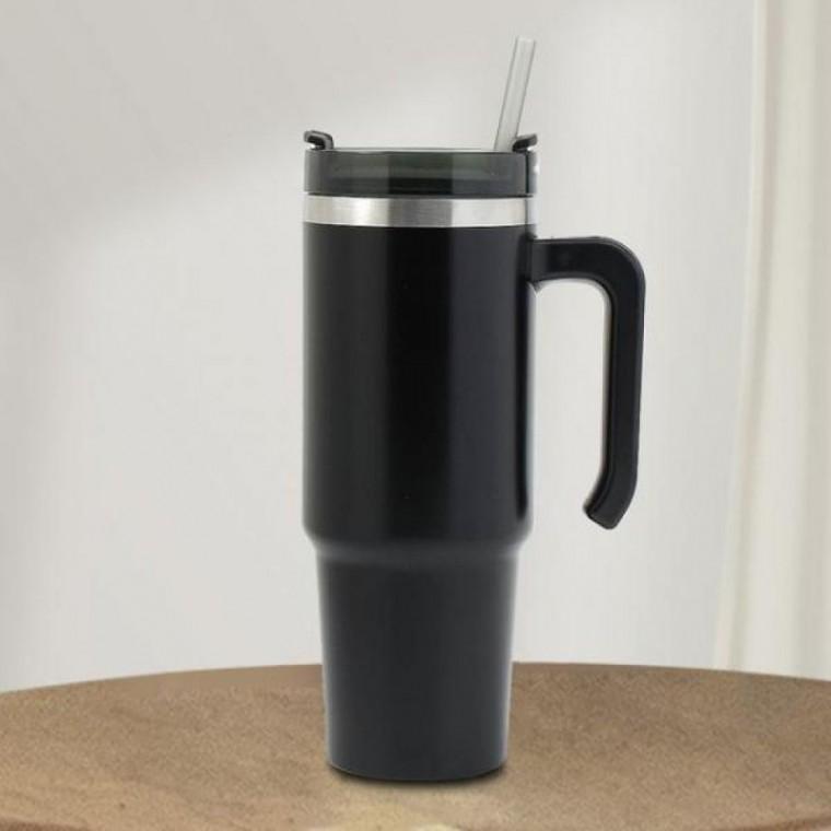 뚜껑물병 텀블러 스텐 보온보냉 블랙 텀블러 900ml