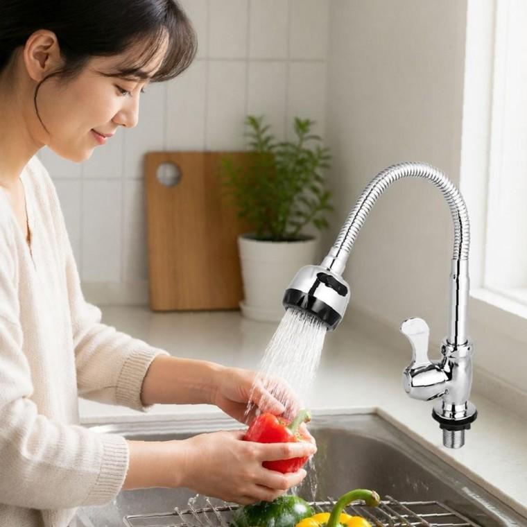 세로형 자바라 욕실 수전 수리 부품 수도꼭지 교체 헤드