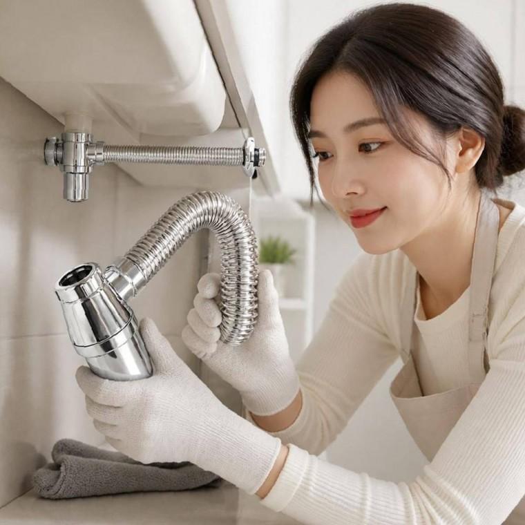 하수구 배수관 배관 물마개 P트랩 망치 세면대 교체용