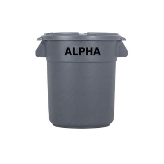 ALPHA 원형 플라스틱 통 음식 식자재 보관통 다용도 수거통 12L 그레이