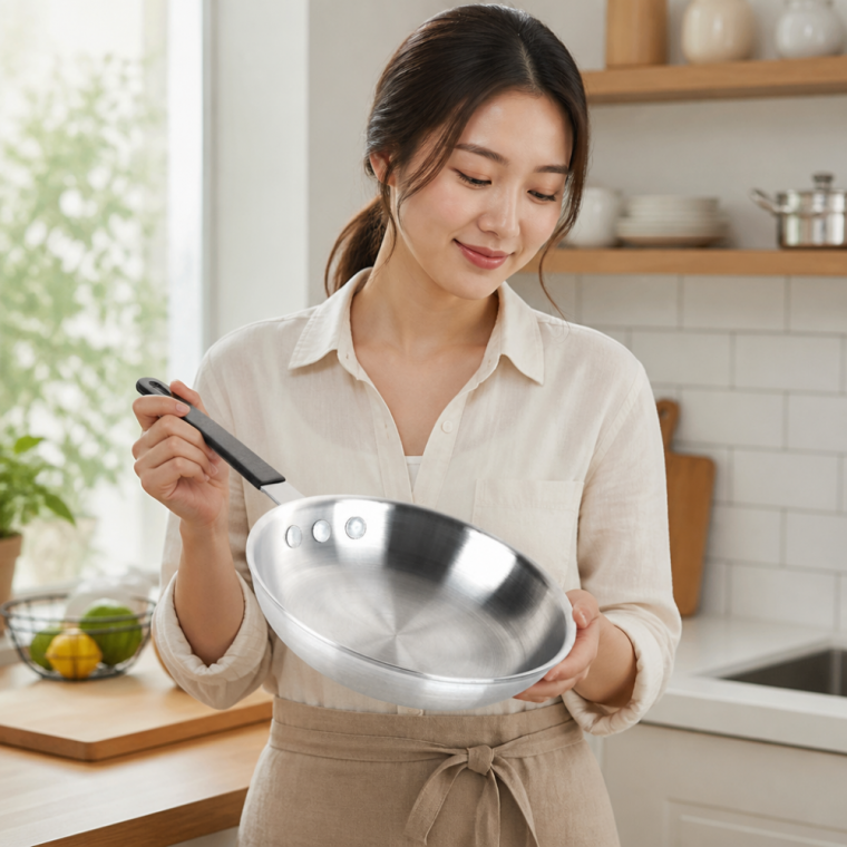 토스코 알루미늄 무코팅 팬 7인치 에그팬 요리용 프라이팬
