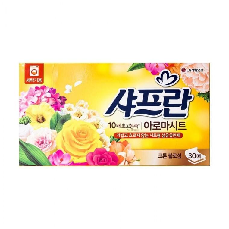 샤프란 세탁기용 아로마시트 30매 코튼블로섬