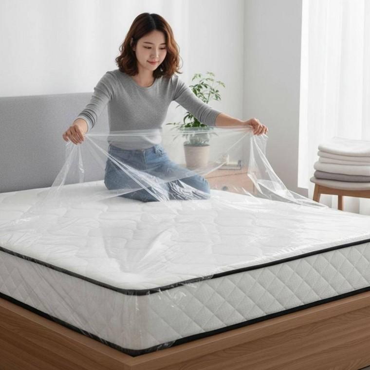먼지방지 보관용 비닐 포장 매트리스 침대 커버 이사 비닐