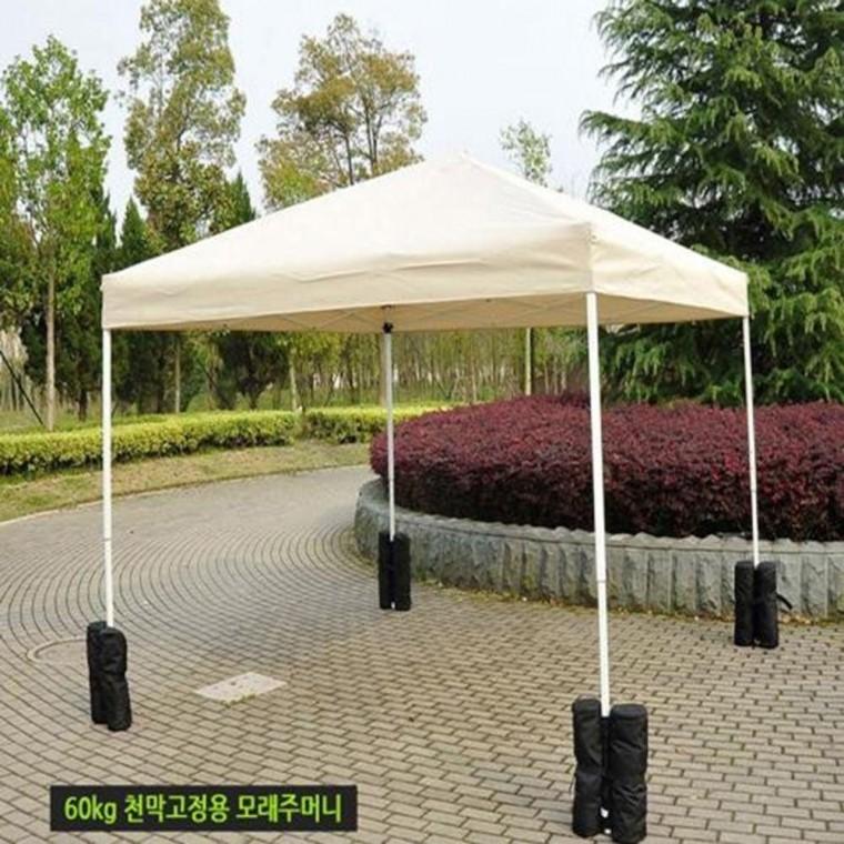 천막 파라솔 고정용 모래 주머니 받침대 천막지 지대 지지대 고정대 모래주머니 필수품