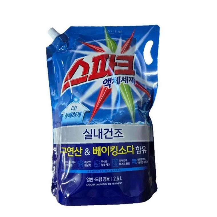 스파크 액체세제 2.6L 리필 실내건조 세탁세제 드럼 일반겸용