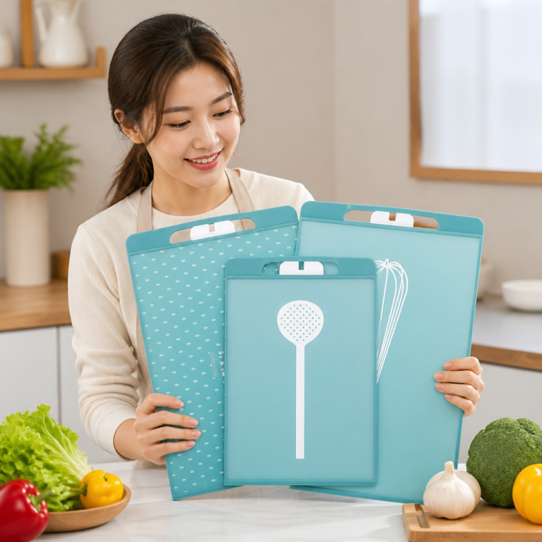 양면 위생 도마 육류 채소 분리 손잡이 거치대 포함 대형 조리판
