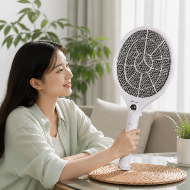 전기모기채 220V 충전식 모기 파리 퇴치기 가정용 야외용