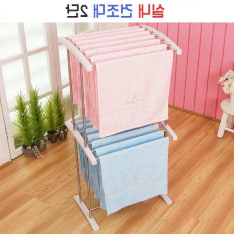 실내건조대 리빙 2단 2단 추천 실내 용품 리빙 빨래 이동접이식 세탁